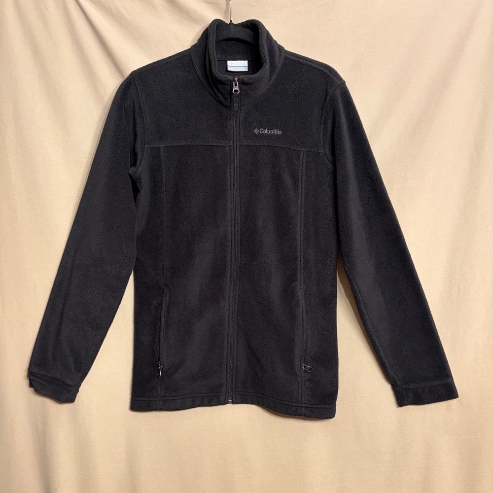 Columbia Boys’ XL Black Full-Zip Fleece Jacket with Collar
